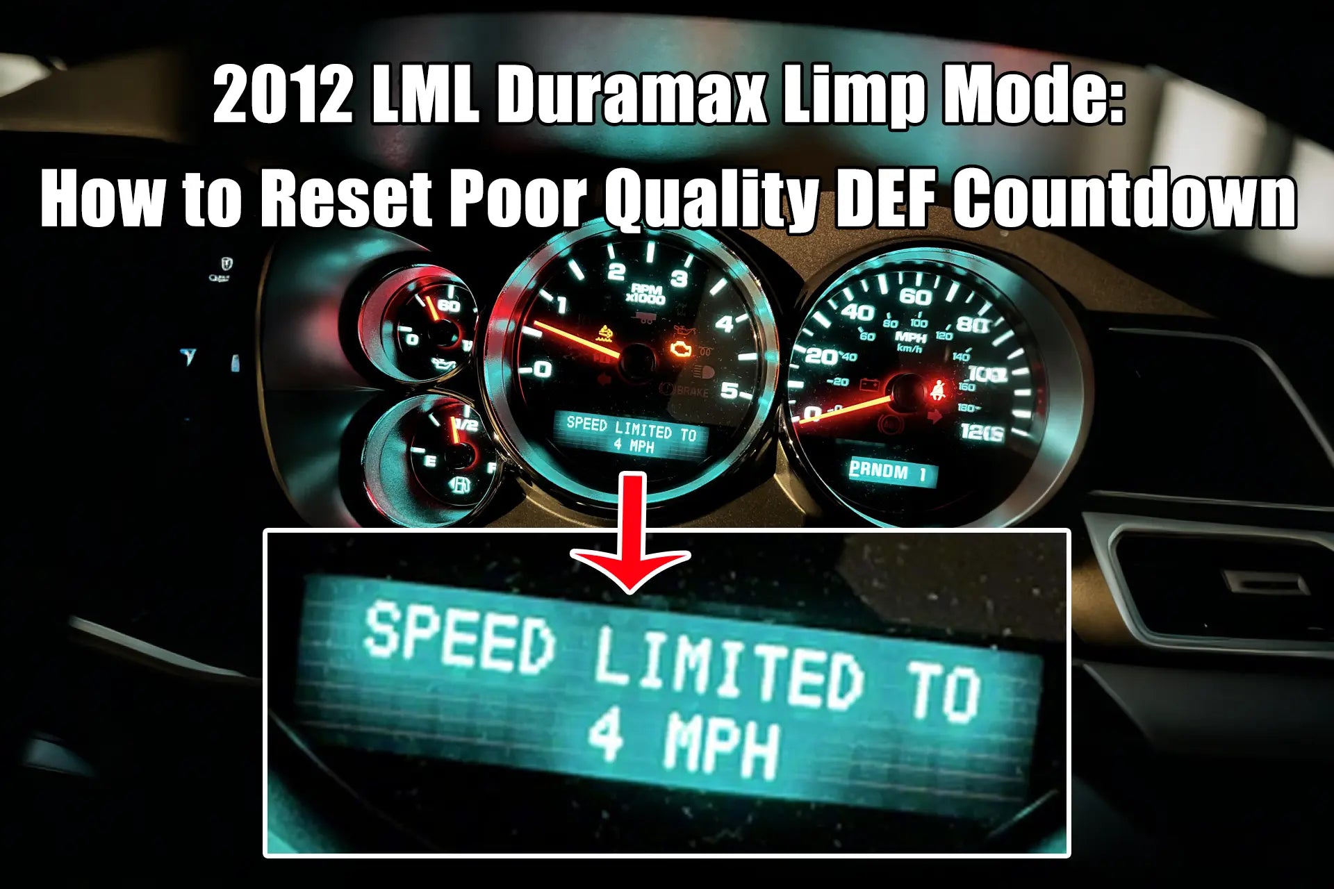 2012 LML Duramax Limp Mode: How to Reset Poor Quality DEF Countdown