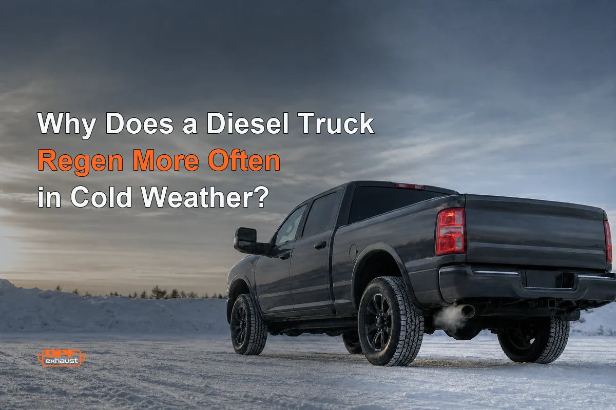 Diesel pickup truck operating in cold winter weather when DPF regens may occur more often