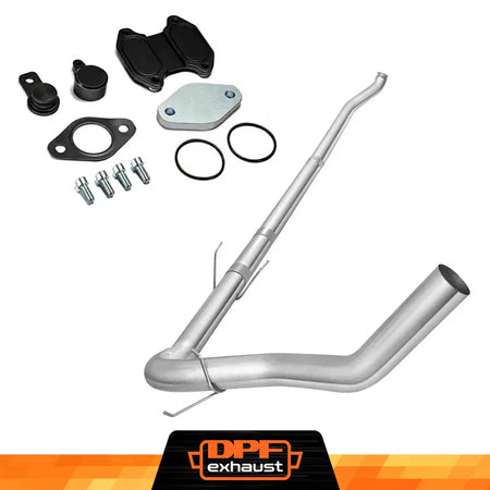 5 inch cab-and-chassis DPF exhaust with black EGR delete hardware for 2013-2018 Ram 6.7L Cummins 3500 4500 5500