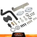 Black EGR delete kit with coolant pipe, block-off plates and hardware for 2019-2024 Ram 6.7L Cummins