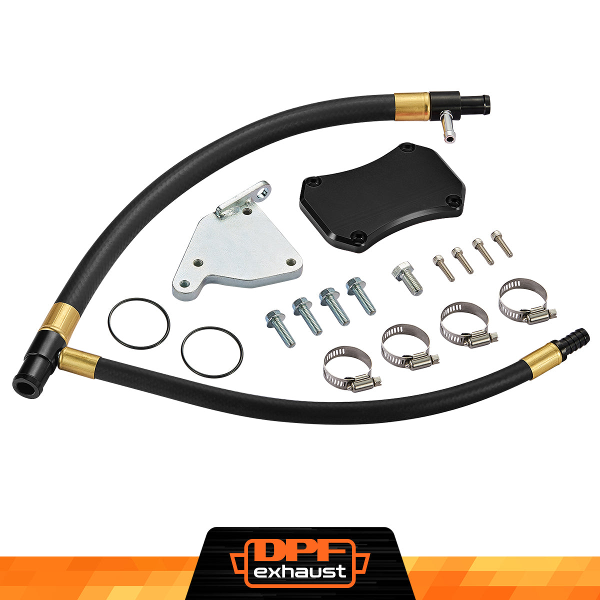 EGR Delete Kit for LML 2011-2016 GMC Chevy 6.6L Duramax Diesel - Black - DPFexhaust.com