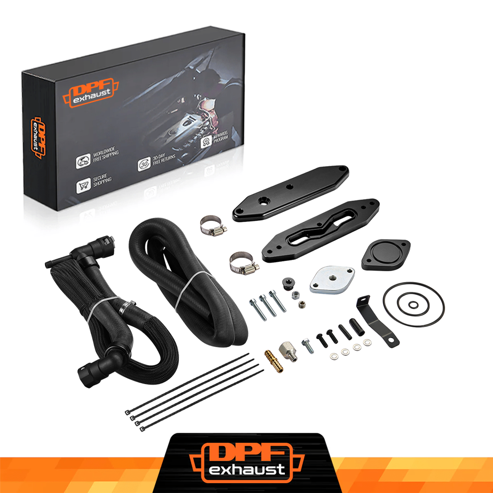 6.7 Powerstroke EGR Delete Kit 2015-2016 Flow Through Plate Black - DPFexhaust.com