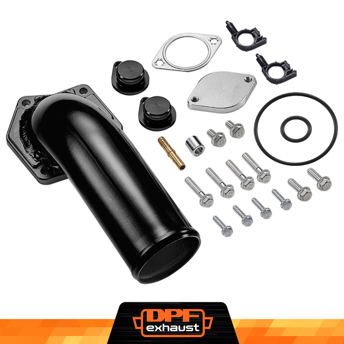 EGR Delete Kit for 2008-2010 Ford 6.4L Powerstroke Turbo Diesel - Black - DPFexhaust.com
