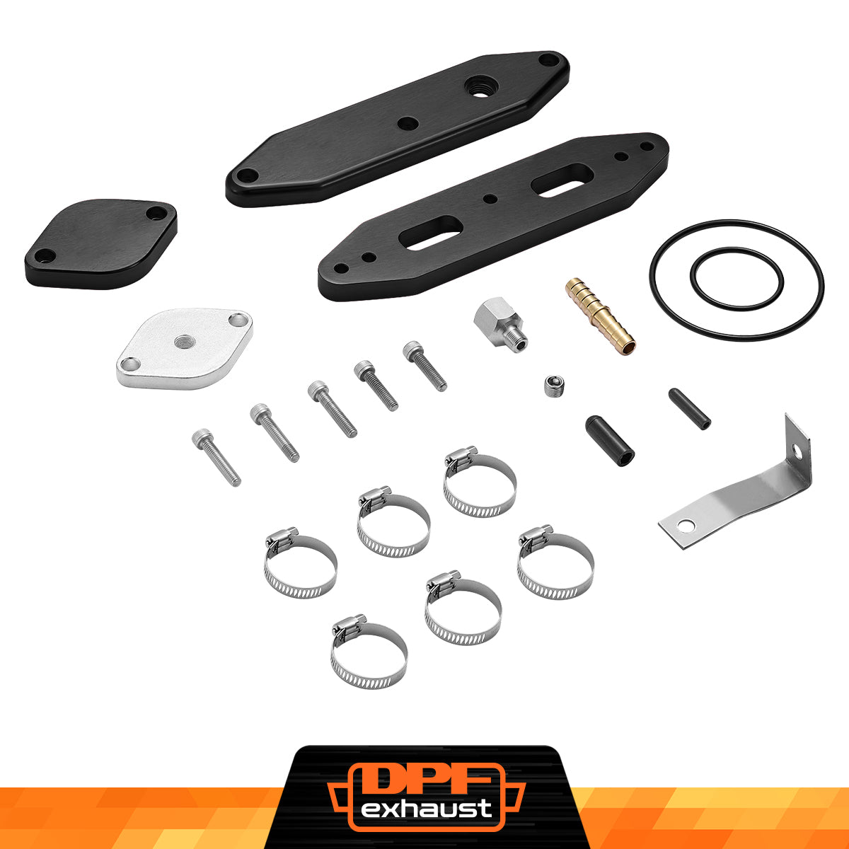 6.7 Powerstroke EGR Delete Kit 2020-2025 Flow Through Plate Black - DPFexhaust.com