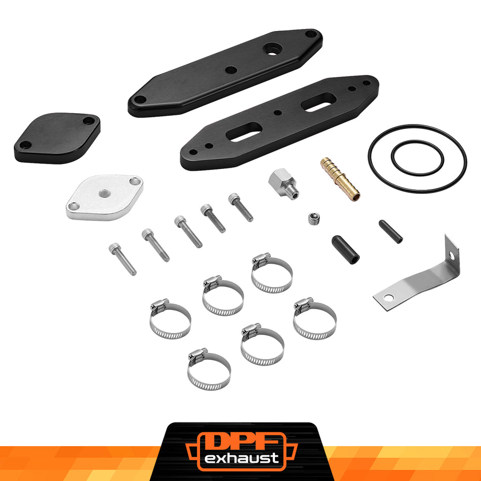 EGR Delete Kit For 2020+ Ford 6.7L Powerstroke Diesel w/Coolant Bypass Black-1