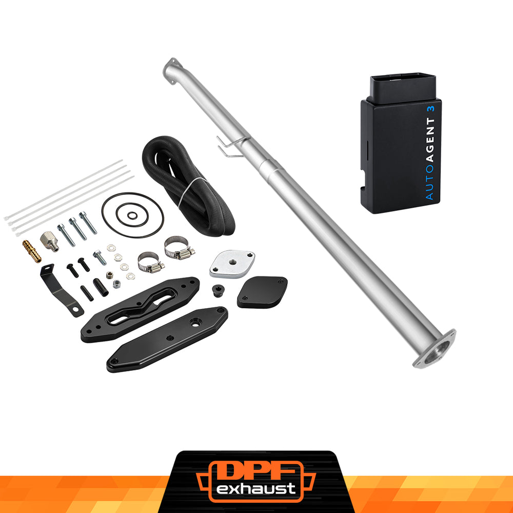 EZ LYNK tuner, EGR hardware and straight stainless DPF delete pipe for 2011-2019 Ford 6.7L Powerstroke