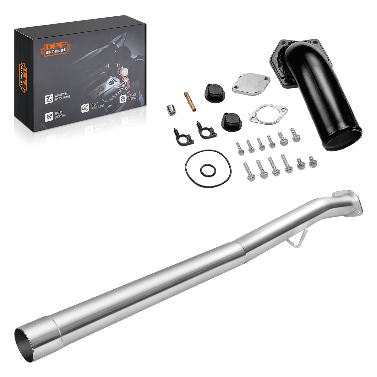 DPF EGR Delete Kit Combo for 2008-2010 Ford 6.4L Powerstroke - Black - DPFexhaust.com