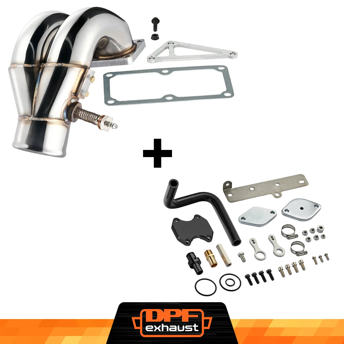 Polished 3.5 inch intake manifold with EGR delete kit for 2010-2018 Ram 6.7L Cummins