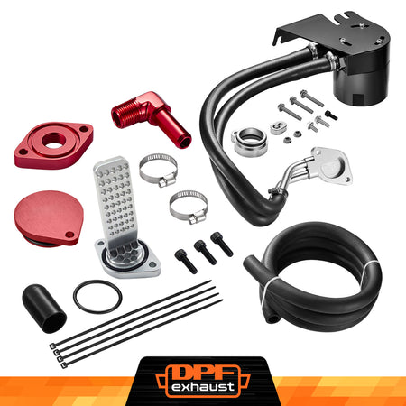 Standard 2011+ Ford 6.7L Powerstroke CCV Reroute/Delete w/Catch Can Internal&External Kit-2