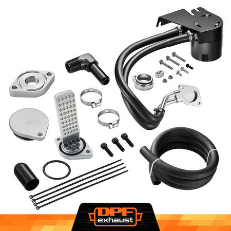 Standard 2011+ Ford 6.7L Powerstroke CCV Reroute/Delete w/Catch Can Internal&External Kit-3