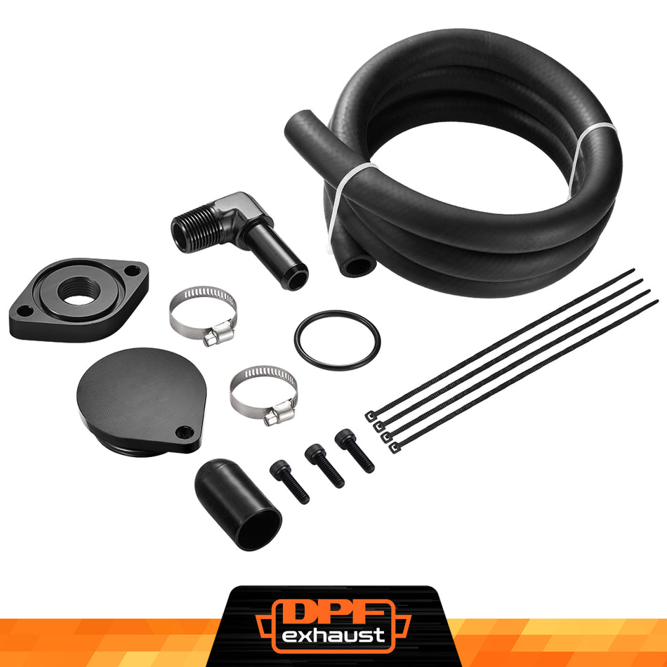 Standard 2011+ Ford 6.7L Powerstroke CCV Reroute/Delete w/Catch Can Internal&External Kit-8
